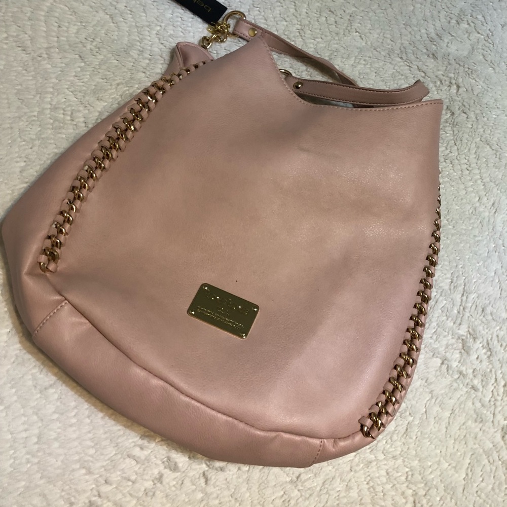 Bebe rose leather purse NWT